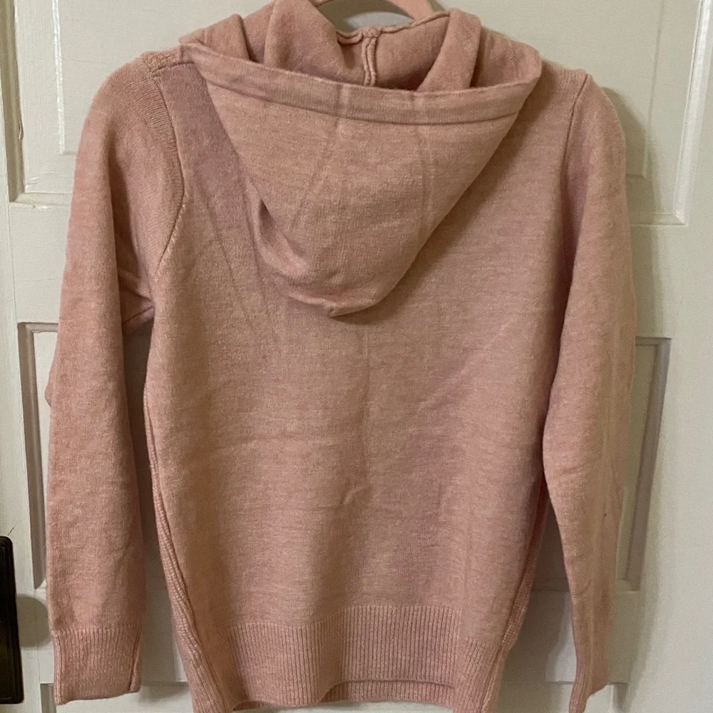 S Christina NWT 100% Cashmere Luxe Waffle Knit Hoodie - Rose Small/Medium
